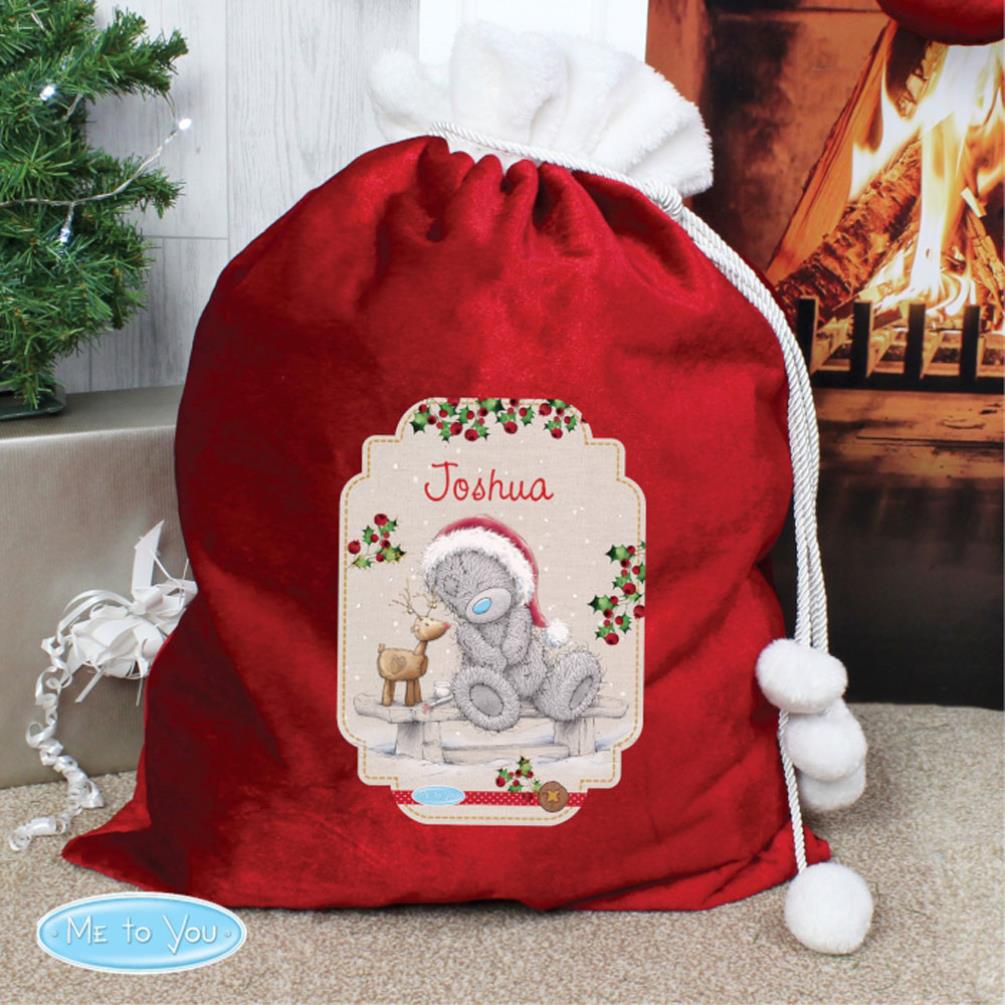 Personalised Me to You Reindeer Luxury Pom Pom Christmas Sack Extra Image 2